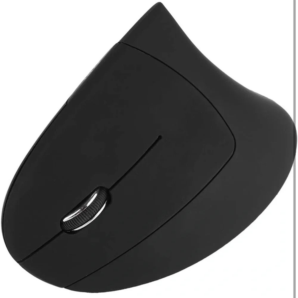 Ergonomic Black Wireless Mouse- Left-handed
